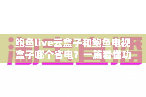 鲍鱼live云盒子和鲍鱼电视盒子哪个省电?一篇看懂功耗差异与选购指南 鲍鱼live云盒子和鲍鱼电视盒子哪个省电?一篇看懂功耗差异与选购指南