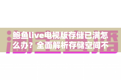 鲍鱼live电视版存储已满怎么办？全面解析存储空间不足的解决方法与预防技巧