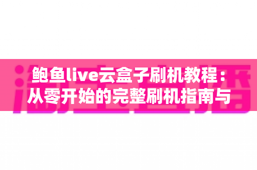 鲍鱼live云盒子刷机教程：从零开始的完整刷机指南与避坑手册