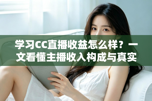 学习CC直播收益怎么样？一文看懂主播收入构成与真实赚钱潜力