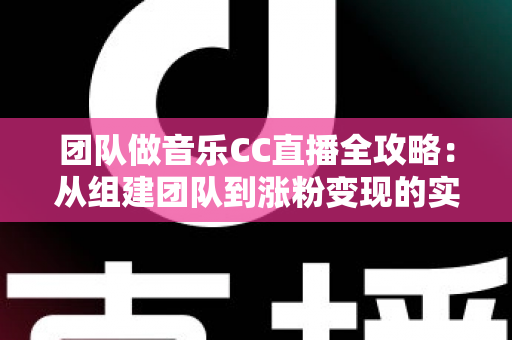 团队做音乐CC直播全攻略：从组建团队到涨粉变现的实战指南