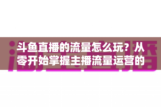 斗鱼直播的流量怎么玩?从零开始掌握主播流量运营的实战指南与增长秘籍 斗鱼直播的流量怎么玩?从零开始掌握主播流量运营的实战指南与增长秘籍
