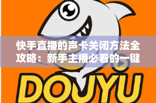 快手直播的声卡关闭方法全攻略：新手主播必看的一键静音操作指南