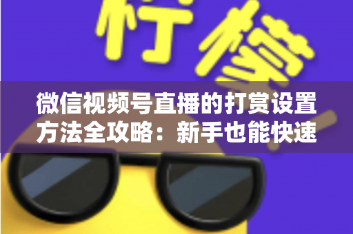 微信视频号直播的打赏设置方法全攻略:新手也能快速开启直播变现之路 微信视频号直播的打赏设置方法全攻略:新手也能快速开启直播变现之路