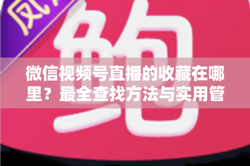 微信视频号直播的收藏在哪里？最全查找方法与实用管理指南