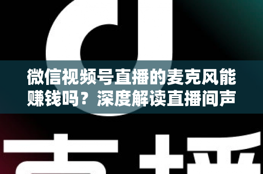微信视频号直播的麦克风能赚钱吗？深度解读直播间声音背后的变现机会与实操指南