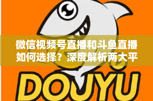 微信视频号直播和斗鱼直播如何选择？深度解析两大平台差异，帮你找到最适合的直播阵地