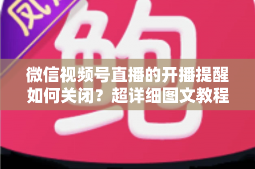 微信视频号直播的开播提醒如何关闭？超详细图文教程帮你告别消息轰炸，找回清净使用体验