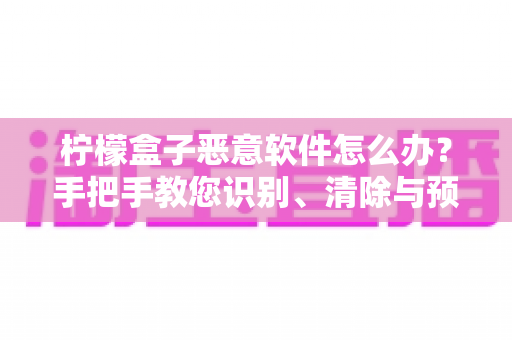 柠檬盒子恶意软件怎么办？手把手教您识别、清除与预防，全面守护设备与隐私安全