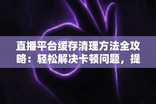 直播平台缓存清理方法全攻略:轻松解决卡顿问题,提升观看体验的实用指南 直播平台缓存清理方法全攻略:轻松解决卡顿问题,提升观看体验的实用指南