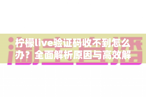 柠檬live验证码收不到怎么办？全面解析原因与高效解决方案大全